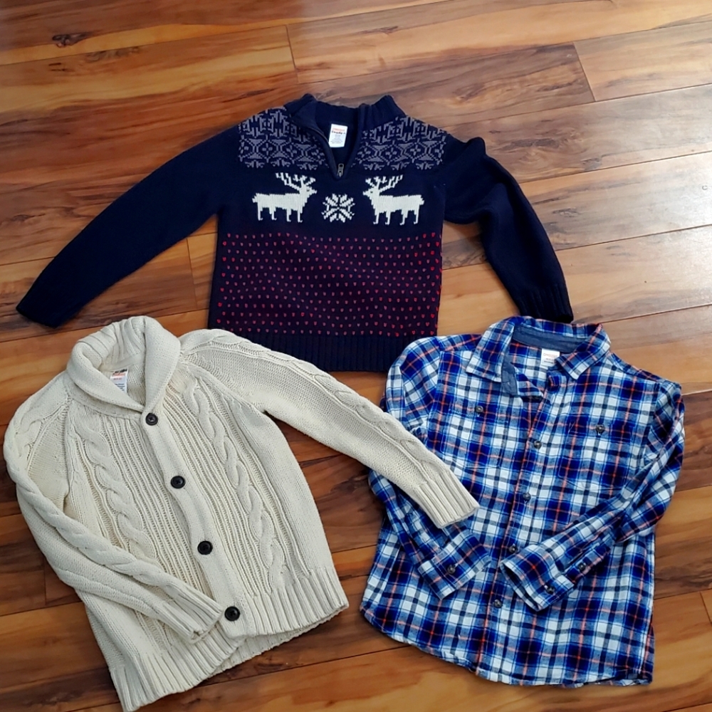 Sweater flannel shirt boys